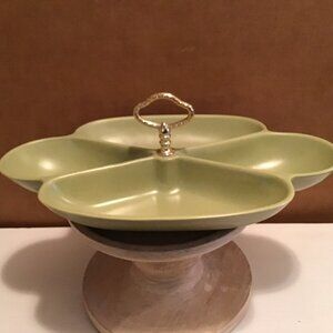 Vintage Divided Serving Dish with Handle Rare Calif USA
